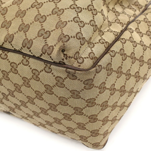 Gucci Canvas Jacquard Bag Shoulder GG Beige - Picture 5 of 8